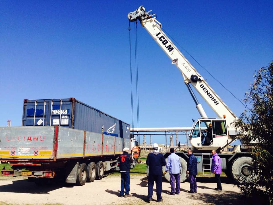 Partito il container !